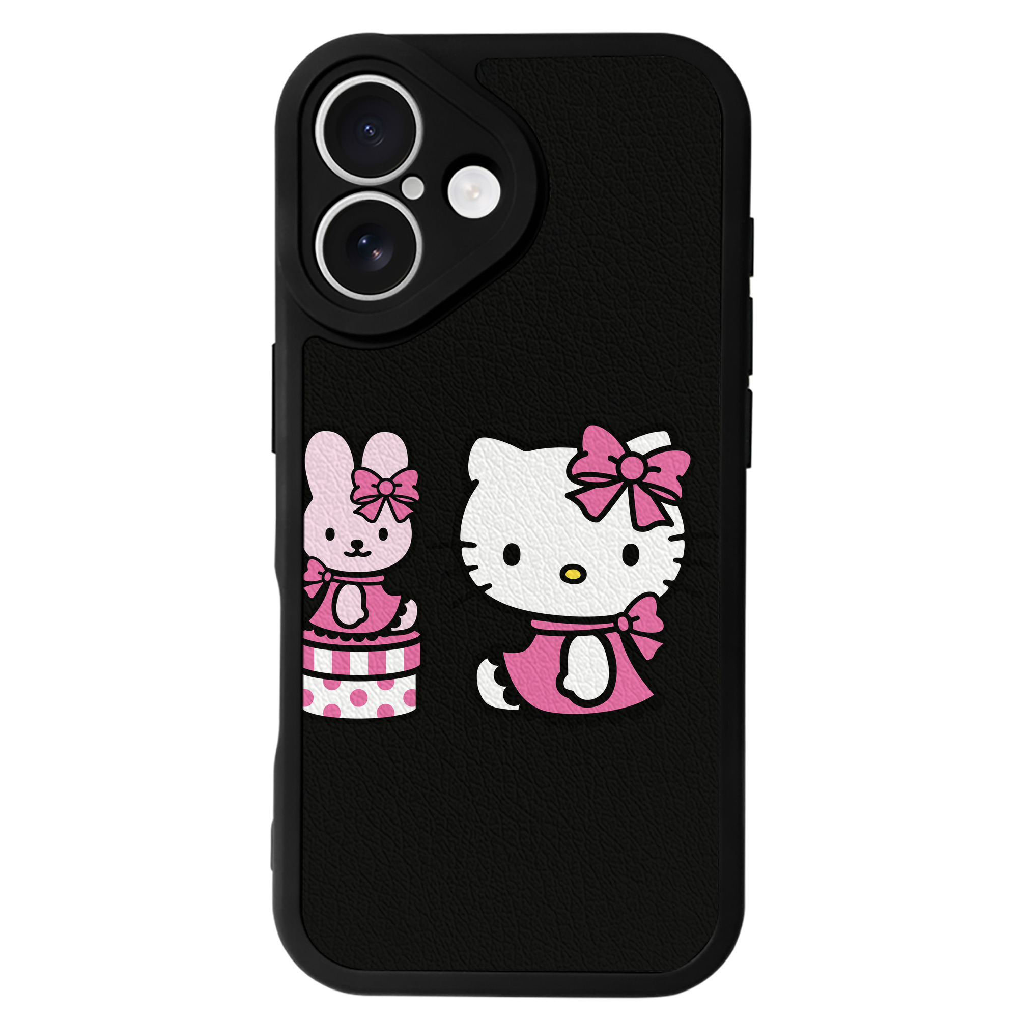 （画像用） Hello Kitty ハローキティ 【iPhone 16シリーズ対応】シリコンスマホケース（レザー調） 材質：シリコン